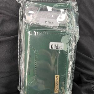 NWOT Green Google Pixel 6 Case w/ Magnetic Wallet